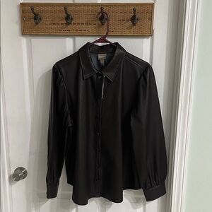 Chico's Sleek Chocolate Brown Button-Down Blouse